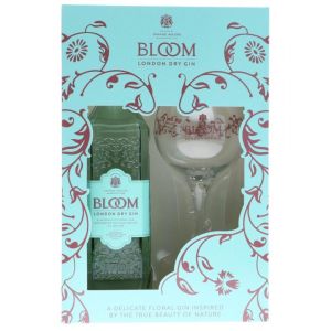 Bloom Premium London Gin 70cl & Copa Glass Cadeaupakket