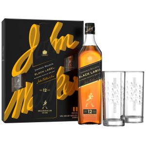 Johnnie Walker Black Label Whisky 70cl Gift Pack