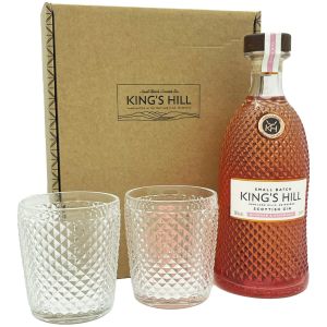 King's Hill Rhubarb & Raspberry Gin 70cl Gift Pack
